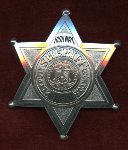 Very Rare 1930's Highway Deputy Sheriff Sergent Badge From Cook Co. Illinois