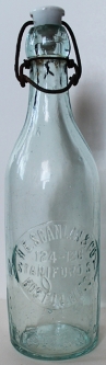 1890s Boston MA Porcelain Top Pre-Pro Beer Bottle H. E. Scanlan & Co