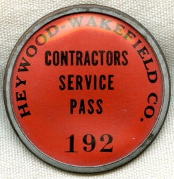 1930s-1940s HEYWOOD-WAKEFIELD Worker Badge