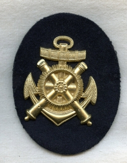 High Quality WWII Nazi Naval CPO Rate in Metal with Wool Backing