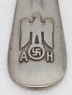Ext. RARE 3rd Reich Adolf Hitler Informal Pattern Serving Spoon 800 Silver