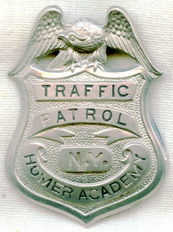 High Quality 1920s Homer Academy (New York) Traffic Patrol Badge by Reese