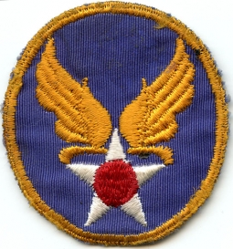 USAAF Headquarters Patch on Twill (WWII) Large, Gold Border