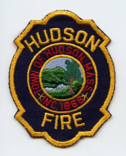 Circa 1960's Hudson, Massachusetts Fire Department Patch