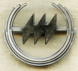 Early 1970s Sterling Hughes Air West Pilot Hat Badge 1st Issue by O.C. Tanner