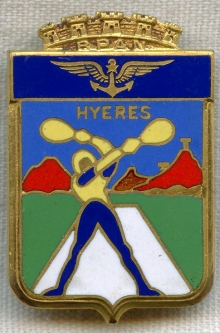 1950s French Naval Air Base at Hyres-Le Palyvestre Badge/Insigne Pour BAN Hyres-Le Palyvestre