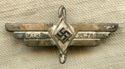 Extremely Rare Ca 1935-1937 Hitler Youth Wir Fliegen Flying Badge