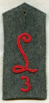 Rare WWI Imperial German Luftschiffer Bataillon 3 Enl. Man Shoulder Board. Based in Koln.