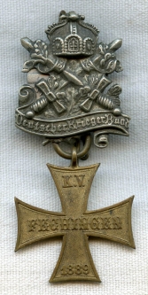 Imperial German Veteran Badge from Fechingen