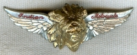 Fantastic 1930s-1940s Indian Motocycle 3-D Wing Badge