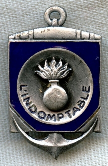 1930s Indomptable Contre-Torpilleur Insigne/Destroyer "Indomitable" Badge