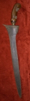 Simple & Beautiful Indonesian Keris (or Kris) w/ Carved Handle & Scabbard Late 19th C.