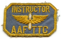 Scarce WWII USAAF Technical Training Command (TTC) Instructor Uniform Breast Patch