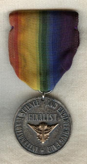 Ca. 1950 International Science & Engineering Fair (ISEF) Finalist Medal in Sterling & 10K