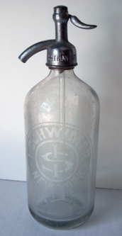 Cool 1930s I. Schwimer Company Seltzer Bottle from New York City