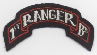 WWII Issue US Army 1st Ranger Battalion Shoulder Scroll