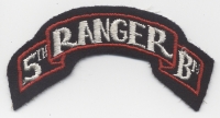 WWII Issue US Army 5th Ranger Battalion Shoulder Scroll