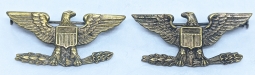 Very Rare PAIR of Italian Made WWII US ARMY Colonele's Eagles