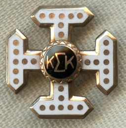1940's - 1950's Kappa Sigma Kappa Fraternity Pin in 10K Gold
