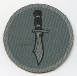 Rare Early WWII Printed US Army Kiska Task Force Patch Variant: Straight Guard, Small Spacers