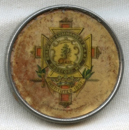 1890s Knights Templar Pocket Mirror from Biddeford, Maine Bradford Commandery #4