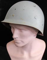 Korean War (Dated 1952) US Navy Helmet Liner in Light Gray Paint by Westinghouse - D20 MICARTA