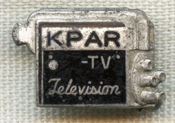 Rare Ca. 1956 KPAR TV located in Abilene, Texas Sterling Lapel Pin