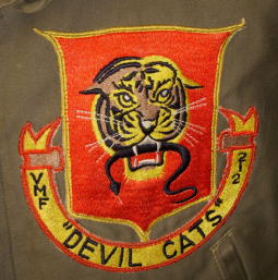 Great Korean War US Marine Corps VMF-212 Devil Cats Flight / Battle Jacket