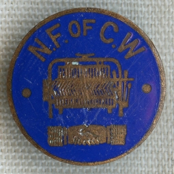 Cool Ca 1900 US Labor Union Lapel Pin for National Federation of Cloth Weavers