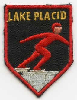 Vintage 1920s-1930s Lake Placid, New York Speed Skating Patch