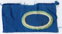 Beautiful Late 1940's US Army 511th Airborne Oval on Japanese Silk, Thick Green, Thin White Variant