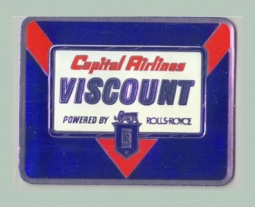 1950s Capital Airlines Viscount Aircraft Label