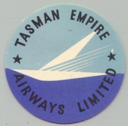 1940s Tasman Empire Airways Limited Baggage Label