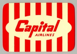 1950s Capital Airlines Baggage Label