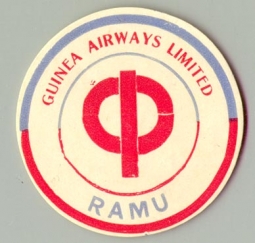 1930s Guinea Airways Limited "Ramu" Baggage Label