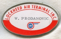 Early 1950s Lockheed Air Terminal (LAT) Worker ID Badge