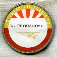 Early 1950s Lockheed-California Co. (CALAC) Worker ID Badge by Whitehead & Hoag