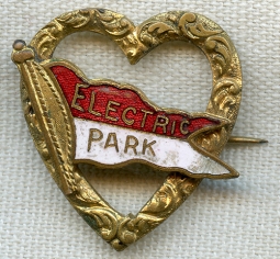 Early 20th Century Electric Park Amusement Park Souvenir Pin