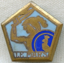 Circa 1930 Badge for French Torpedo Boat/Destroyer Mars/Inisgne Pour le Torpilleur "Le Mars"