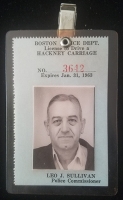Wonderful 1962 Boston Hackney Carriage Driver's Photo ID License in Excellent Condition.