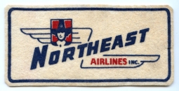 Great Large 1950's Northeast Airlines (NEA) Uniform Patch in Flocked Felt