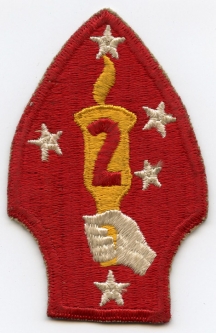 Large WWII US Marine Corps 2nd Division Patch