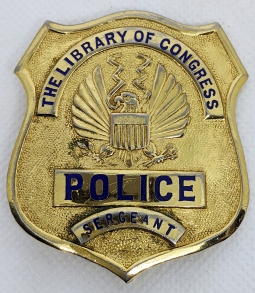 1990's - 00's Library of Congress Police Sergeant Badge RARE