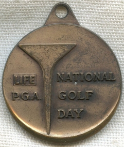 Vintage 1955 LIFE PGA 4th National Golf Day "I Beat Ed Furgol" Fob or Charm