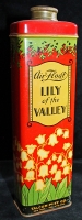 Vintage 1920's Air-Float Lily of the Valley Talcum Powder Tin