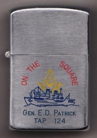 1950s-1960s Gen E. D. Patrick TAP 124 Transport Ship Lighter with Masonic Symbol