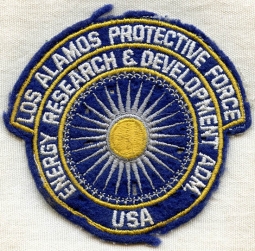 Rare Ca. 1975-77 US Energy Research & Development Admin. Los Alamos Protective Force Shoulder Patch