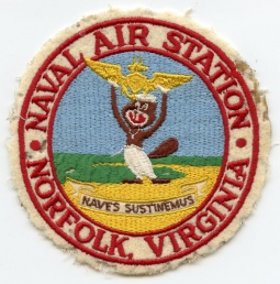 Late 1940s Norfolk (Virginia) Naval Air Station (NAS) "Eager Beaver" Patch