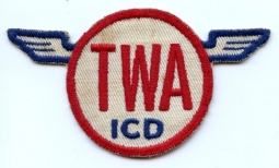 Late 1940's TWA (Trans World Airlines) International Cargo Division (ICD) Uniform Patch