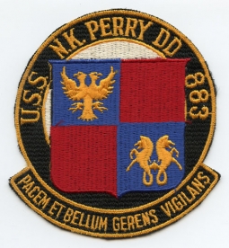 Late 1950s USS N. K. Perry DD-883 Destroyer Patch